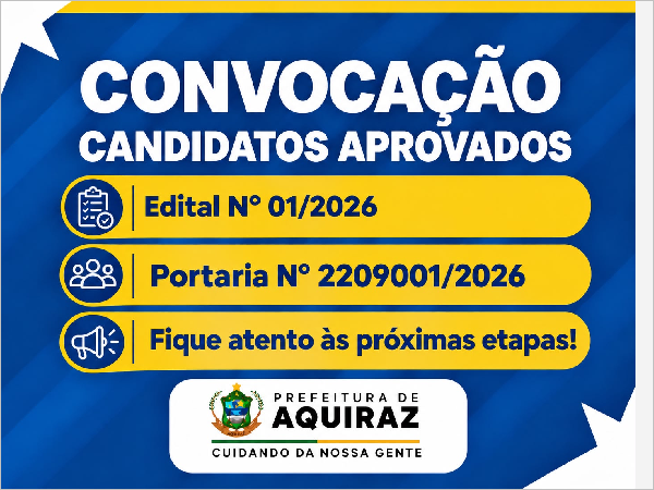 SME DIVULGA PORTARIA N°2209001/2026 - CONVOCAÇÃO DOS CANDIDATOS APROVADOS NO PROCESSO SELETIVO Nº E [...]