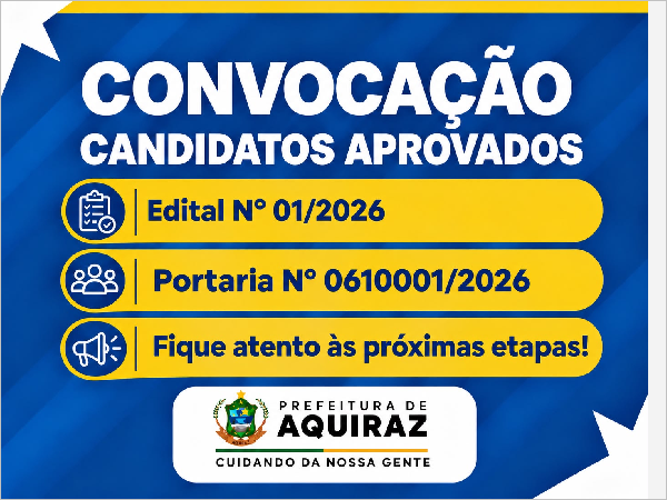 SME DIVULGA PORTARIA N°0610001/2026 - CONVOCAÇÃO DOS CANDIDATOS APROVADOS NO PROCESSO SELETIVO Nº E [...]
